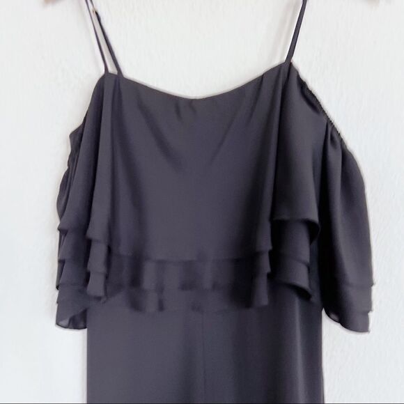 Amanda Uprichard Black Aida Off Shoulder Jumpsuit size Small - Picture 9 of 11